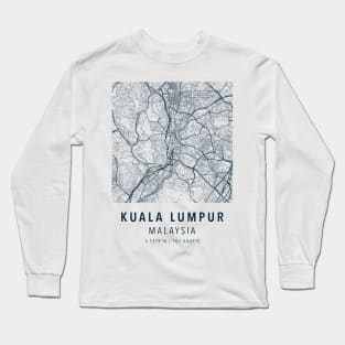 kuala lumpur simple map Long Sleeve T-Shirt